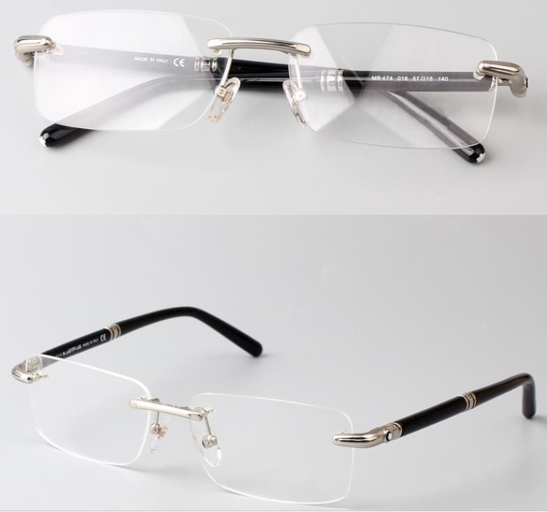 MB Hombres Gafas Ópticas Marco MB474 Frames Sin Montura Para Hombres Marcos Para Hombres Gold Silver Myopia Gafas Gafas Con Original De 64,39 € | DHgate