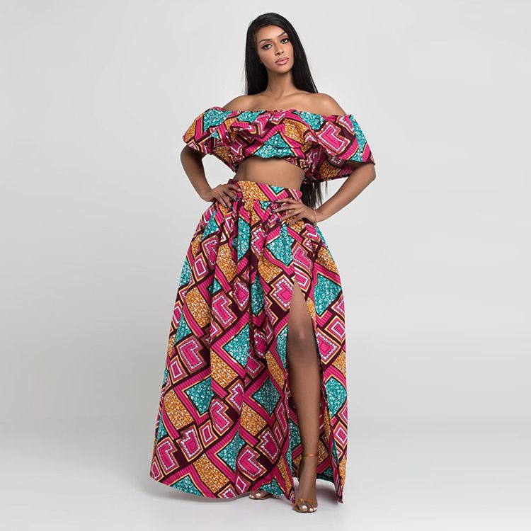 african two piece dress