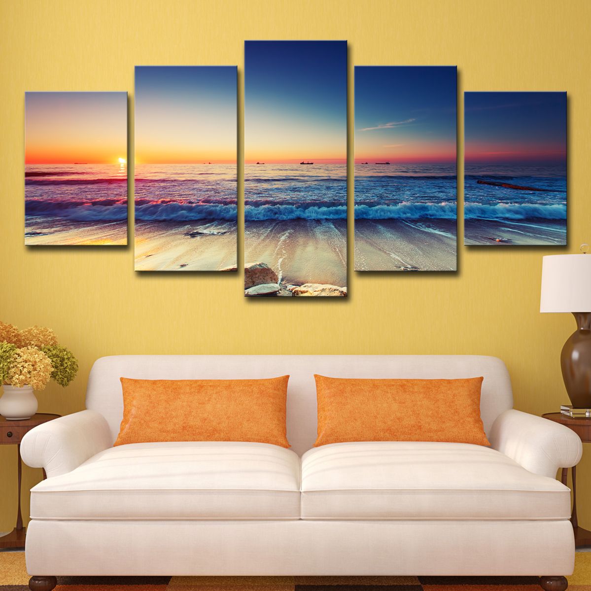 Sunset Beach Painting Landscape