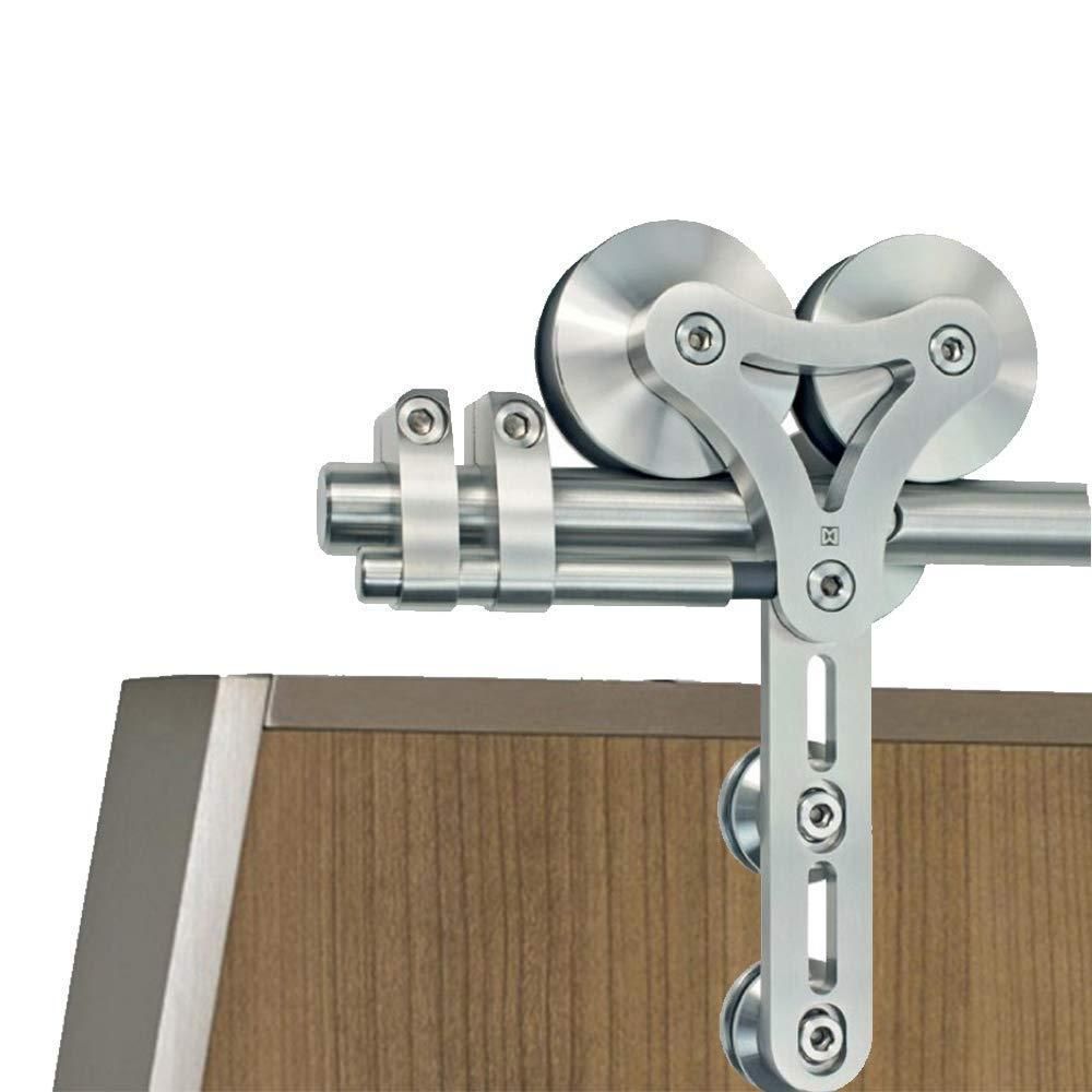 2019 Stainless Steel Dual Wheel Rolling Barn Door Hardware Kit