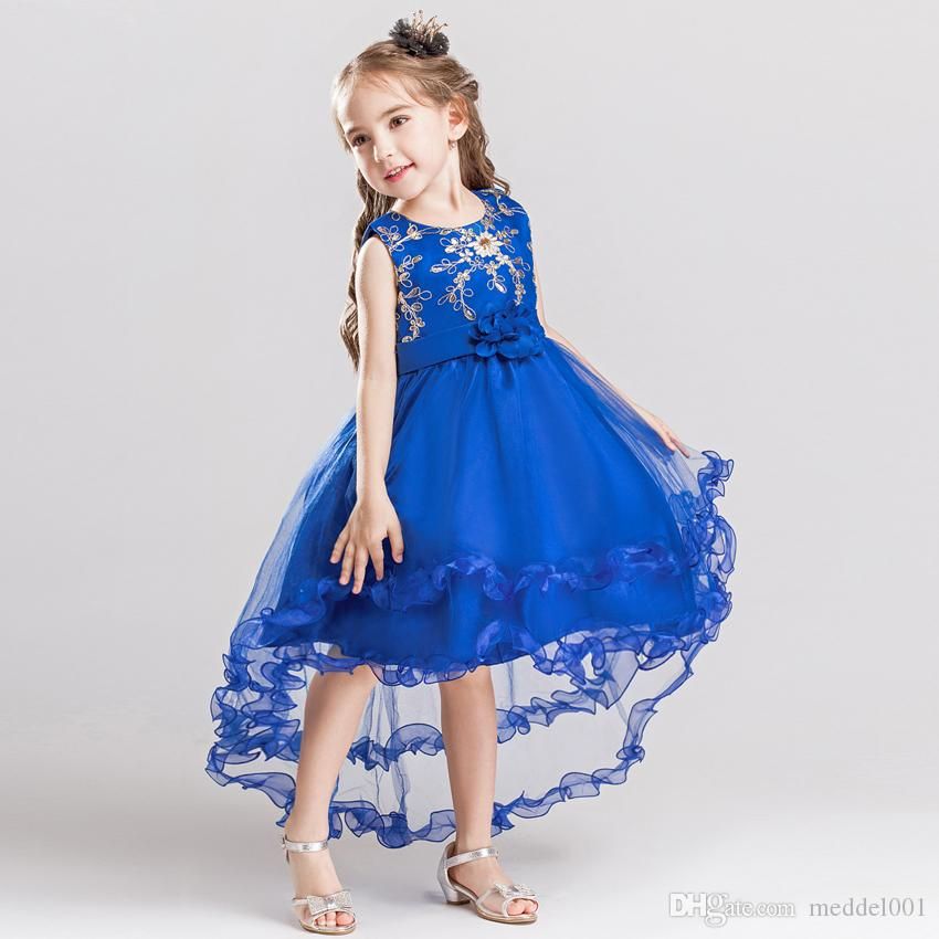 royal blue and gold flower girl dresses