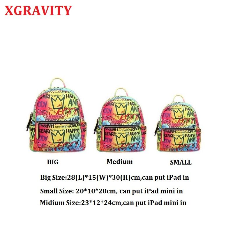 Xgravity New Graffiti Backpack Women Rainbow Colorful Backpack Ladies Travel Bag Casual School Bags Teenage Girl H034 Backpacking Backpacks Personalized Backpacks From Ultraweek 21 86 Dhgate Com