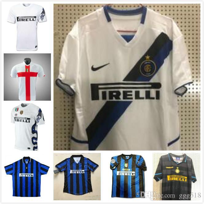 Acquistare 1998 2007 2009 Inter Terza Maglia Da Calcio Retrò FIGO  IBRAHIMOVIC MATERAZZI Camicia Classica J. Zanetti ADRIANO VIEIRA BALOTELLI  Maglia Vintage Economico | Consegna Veloce E Qualità | It.Dhgate