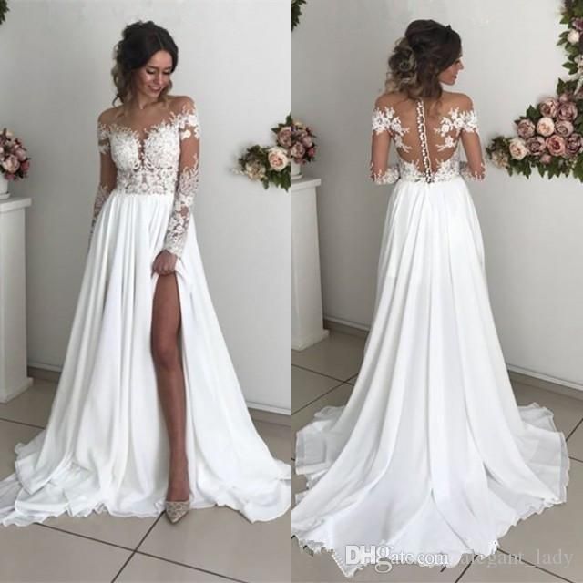 crepe satin wedding dress