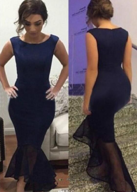 dresses in navy blue colour