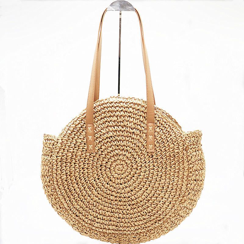 big round straw bag