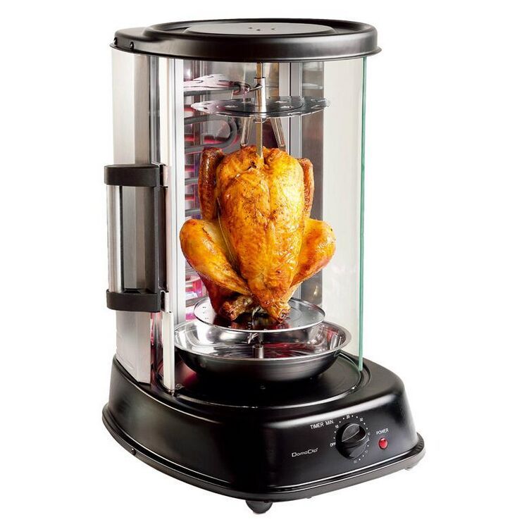 Compra Horno Eléctrico Doméstico Vertical De 21L Horno De Pollo Asado 1380W  / 220V 240V Ventana Transparente De 220 Grados Puerta Giratoria De 360  \u200b\u200bgrados Barato | Entrega Rápida Y Calidad | Es.Dhgate