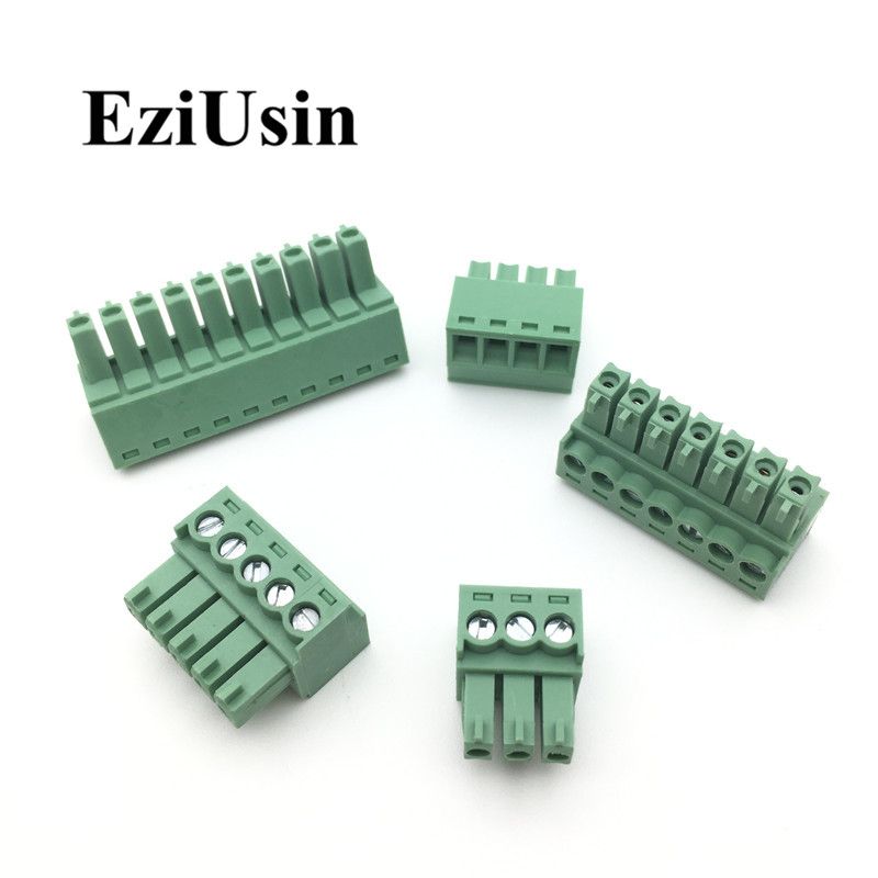 Onvas 100Pcs 4P 3.5mm Pitch Vertical Straight Pin Male Pluggable Screw Terminal Block Onvas 100Pcs 4P 3.5mm Pitch Vertical Straight Pin Male Pluggable Screw Terminal Block