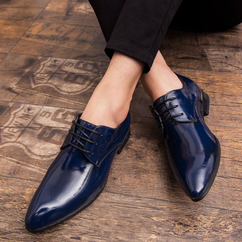 Zapatos formales para hombre de gran tamaño con cordones de cuero Zapatos formales para hombre de gran tamaño con cordones de cuero
