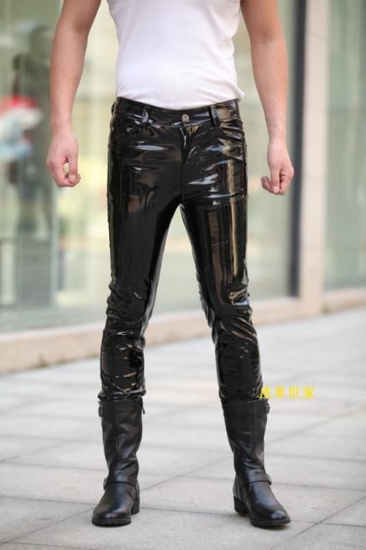 patent leather pants mens