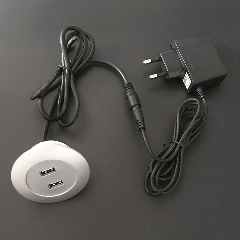 satin al mobilya parca yatak cinde ac dc adaptor 5v2a usb cikisi sarj yuvarlak cift guc usb paneli guc recliner aksesuarlari toptan uretilmis