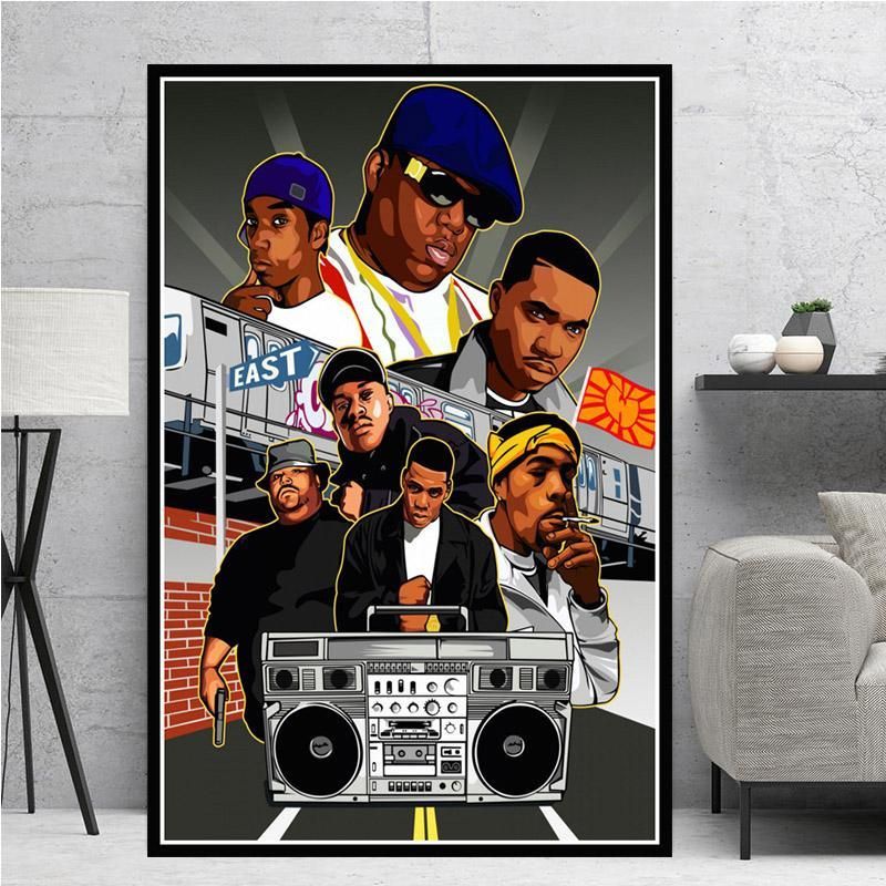 Hot Tupac West Coast Notorious 2PAC JAY-Z Print Fabric 14x21 27x40 Poster T593