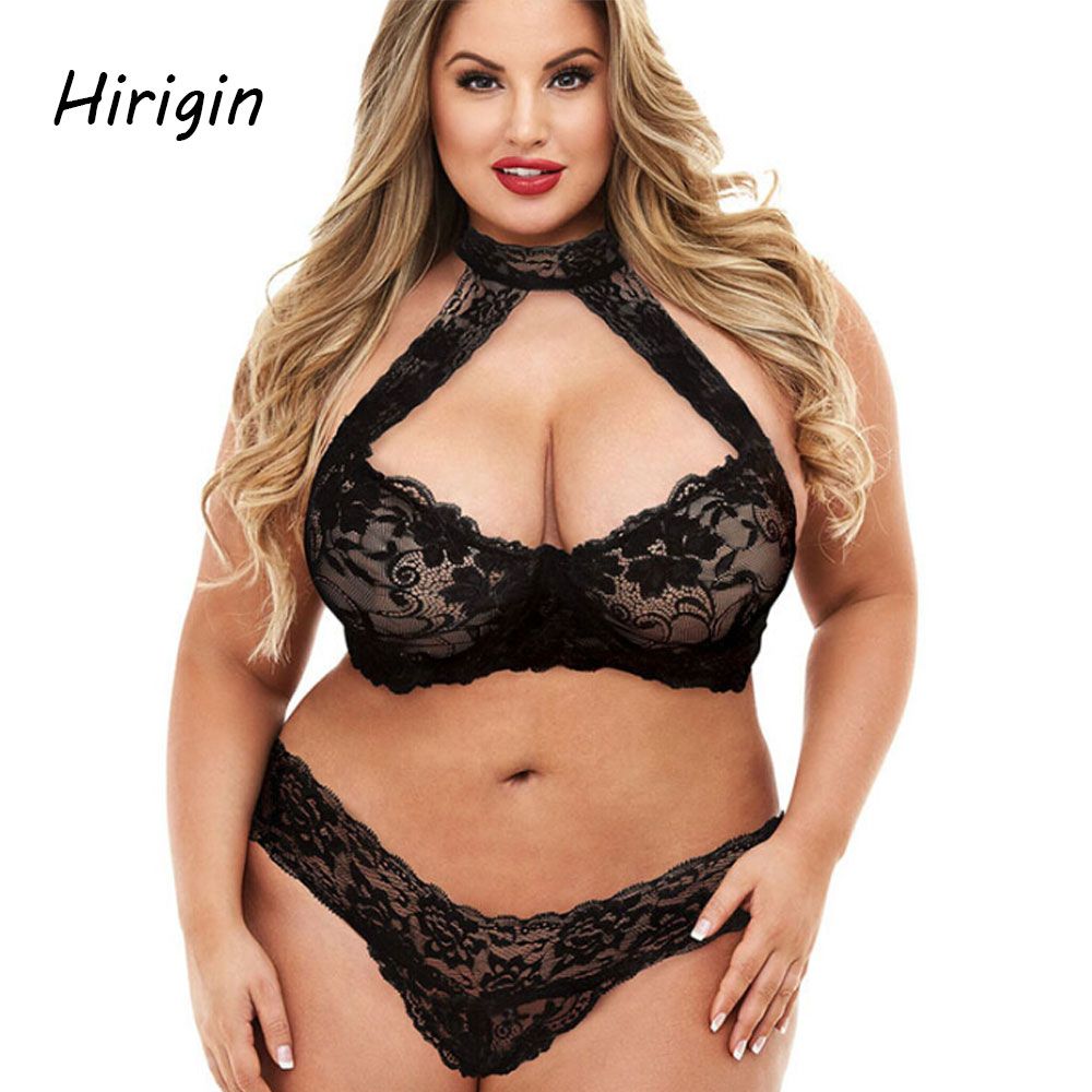 Compre La Ropa Interior Más El Tamaño Atractivo Para Las Mujeres De Encaje Erótica Sujetador De Encaje Tanga Ver A Través Ligan Los Juguetes Del Sexo De La Ropa Interior Para Adultos