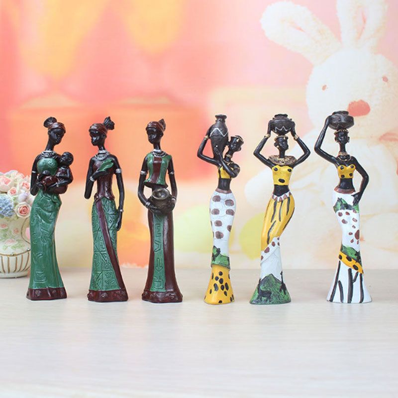 muñecas africanas en ceramica