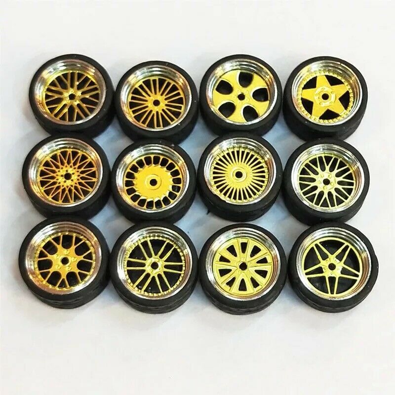 1:64 Gummireifen 4 Speichen Felgen Hot Wheels Modell Diecast 10 Sätze K5S4 1:64 Gummireifen 4 Speichen Felgen Hot Wheels Modell Diecast 10 Sätze K5S4