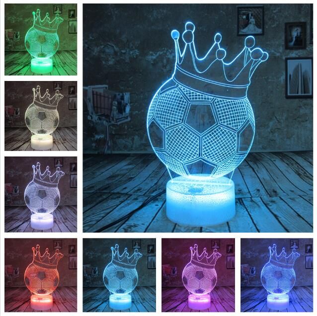 Compre Una Corona De Fútbol Inteligentes es Cambian Luz LED De Noche  Estudiantes De Los Muchachos De Habitaciones De Casa De Los Niños  Decoración Acogedora Romántico Regalo De Navidad Niño Hombre Adolescentes
