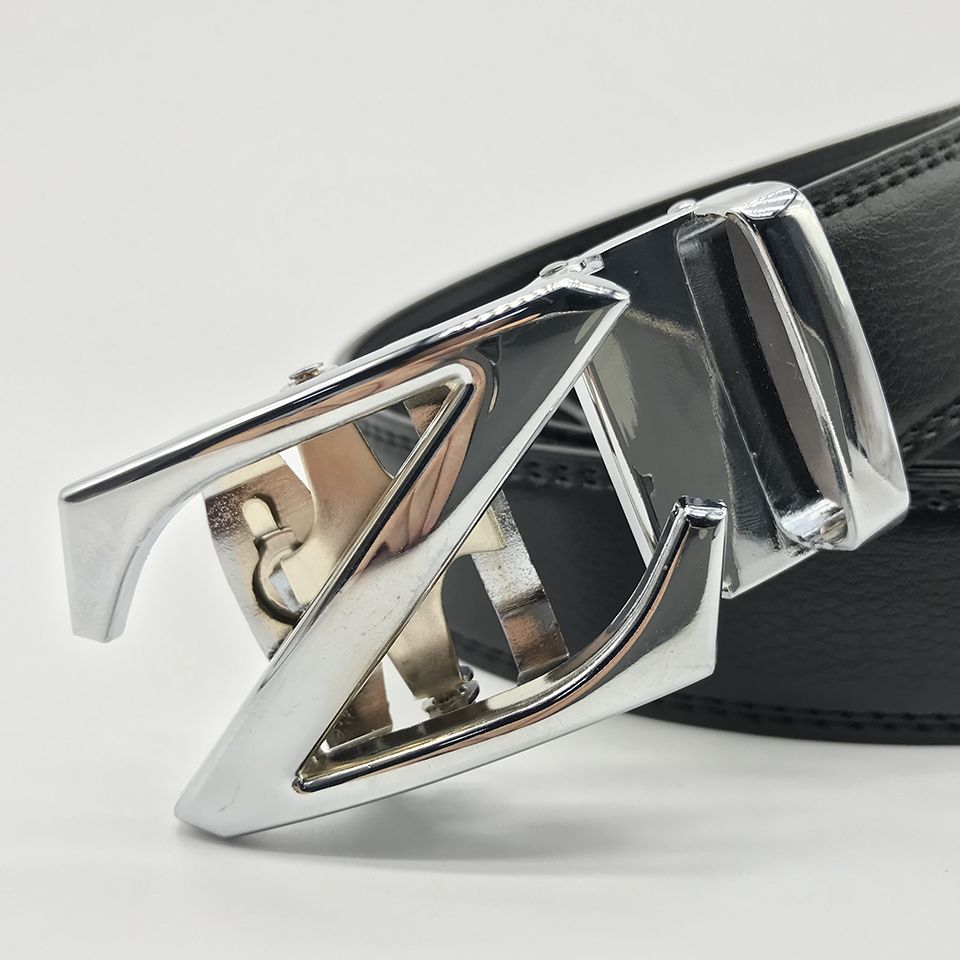 Moda Negro Marrón cinturones de de la letra Z de la hebilla