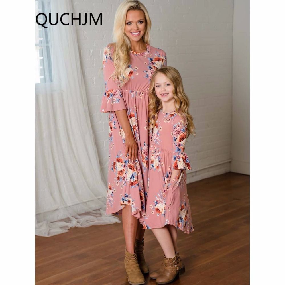 mom and kids dress