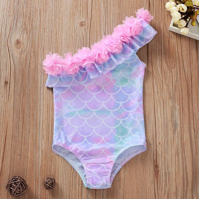 Compra Más Nuevo Instinto De Las Niñas Con Estilo Sirena Traje De Baño De  Una Sola Piezas De Natación Para Niños Ropa De Verano Coreano De Moda Sin  Mangas Princesa Princesa Traje