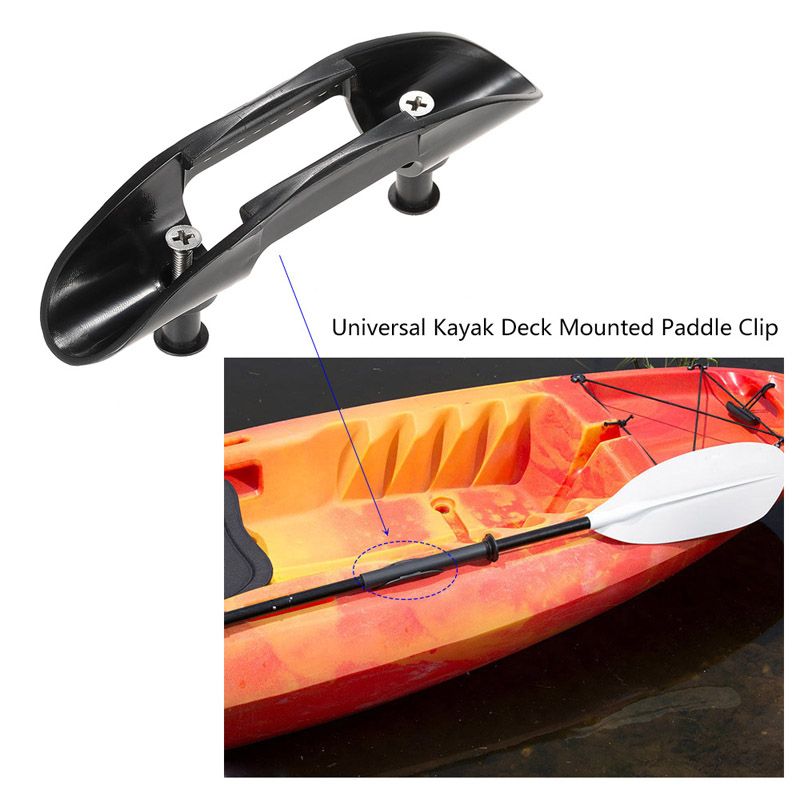 2Pcs Kayak Paddle Clips Boat Oar Holder Keeper Deck Mounted Yacht Oar Clips