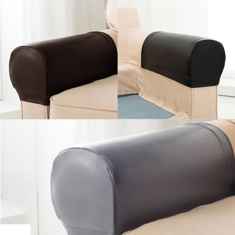 2pc//set PU Leather Sofa Armrest Covers For Couch Chair Arm Protectors Stretchy