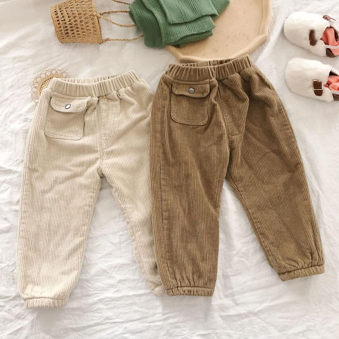 UK Winter Boys Girls Warm thick Cotton Down Trousers Stretch Pants For 1-5Y Kids