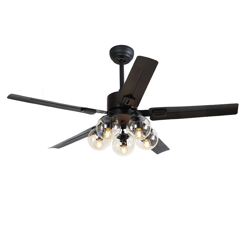 2020 Living Room Black Ceiling Fan Light Simple Modern Nordic Fan