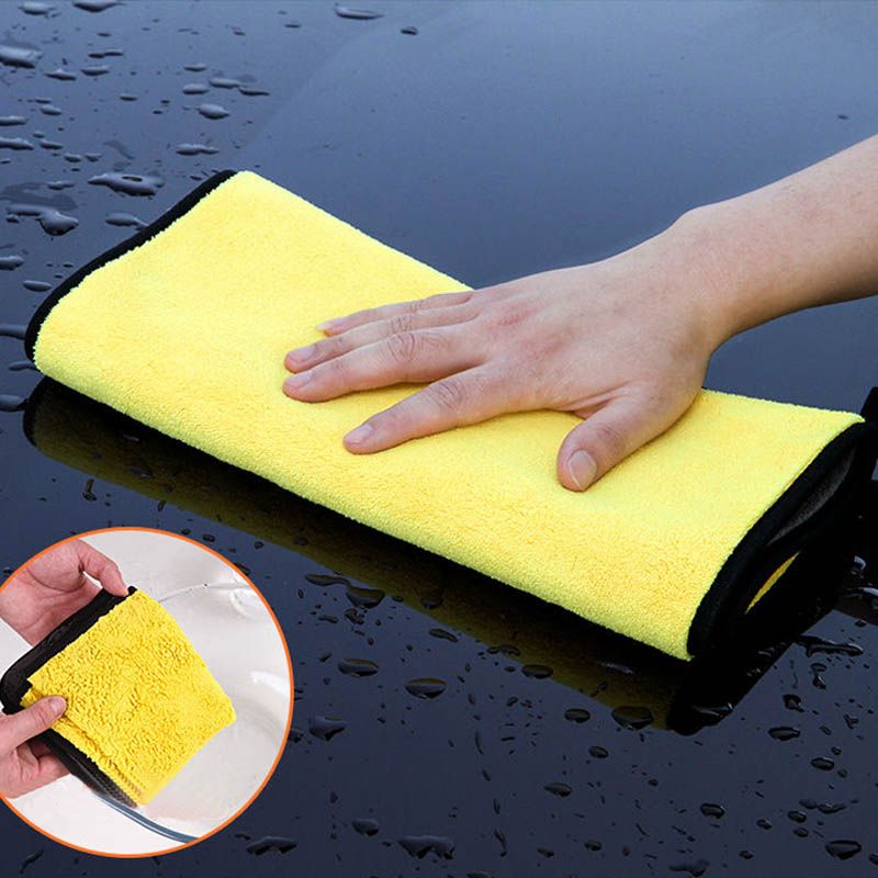 Double Color Microfiber Car Wash Towel Cleaning Drying Care Cloth Hemming  Strong Absorbent