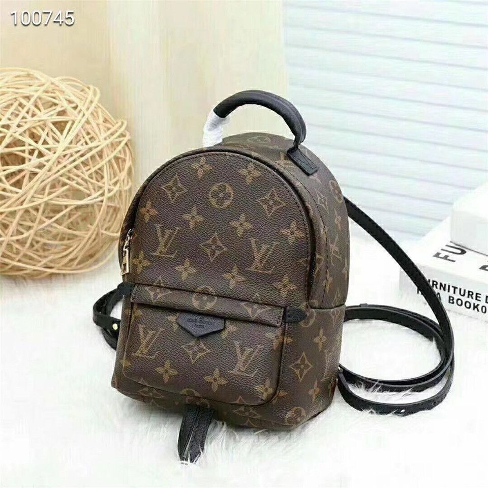 L999 LOUIS VUITTON Palm Springs Backpack Mini Genuine Leather Children Backpack Women Printing ...
