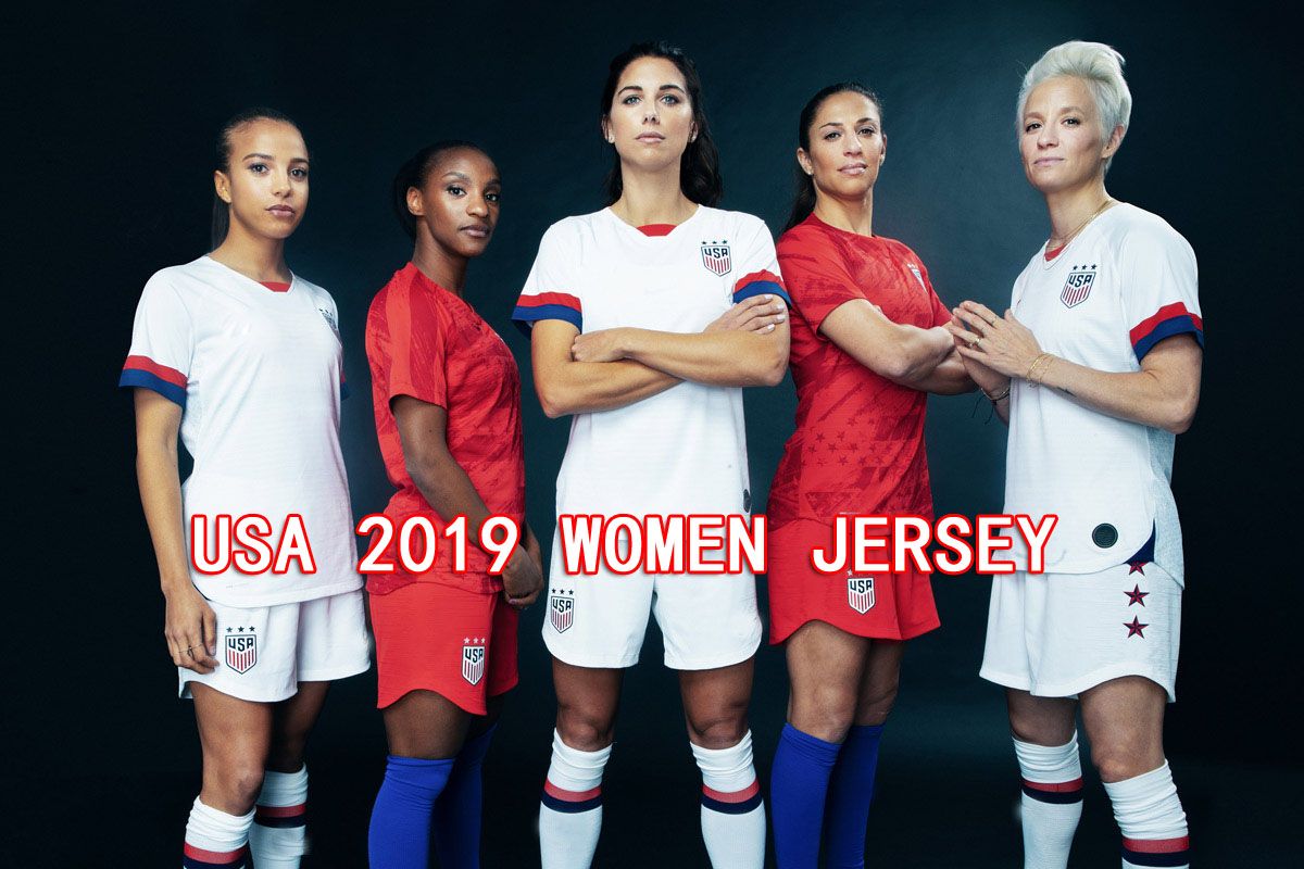 Donna USA Calcio femminile Campioni del Mondo 4 Stelle Regalo Maglietta con Collo a V