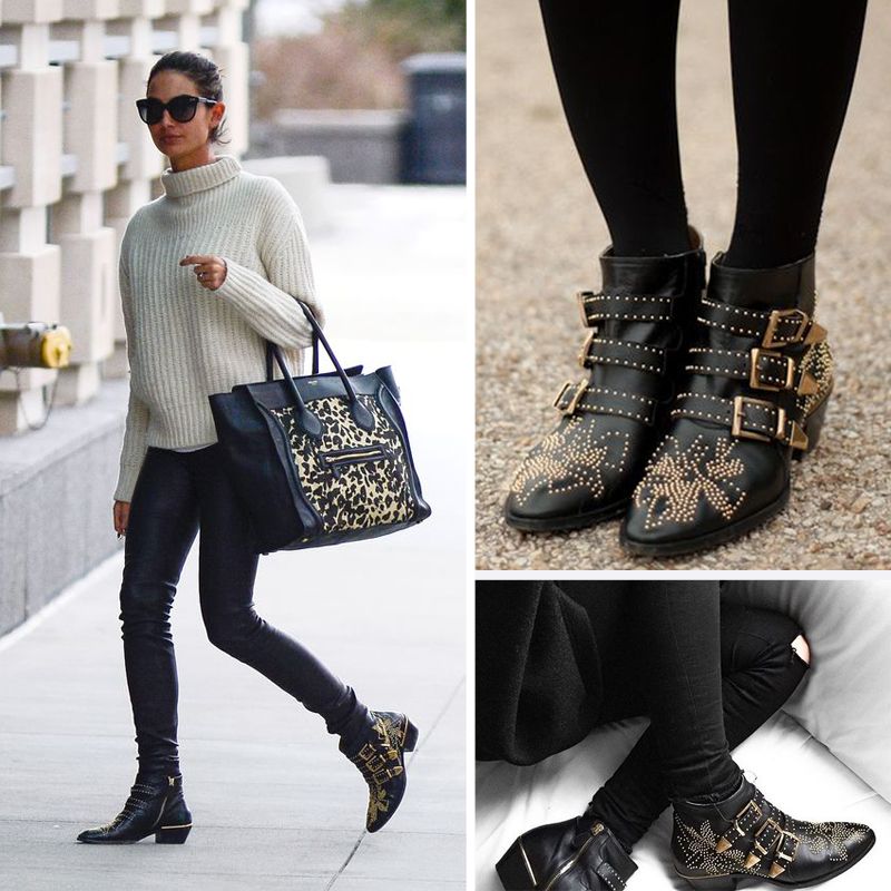 studded ankle boots outfit