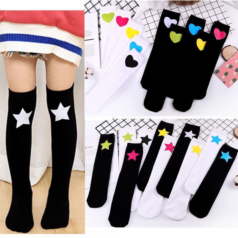 boys black knee high socks