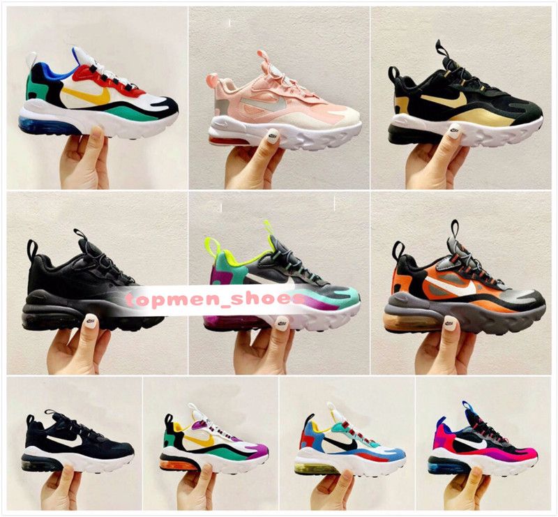 Nike Air 270 React Zapatos para niños Bauhaus TD Para las muchachas del muchacho de