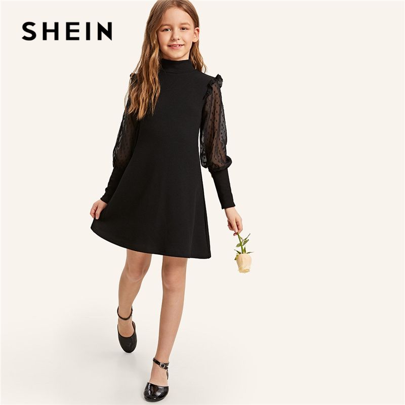 black dress shein