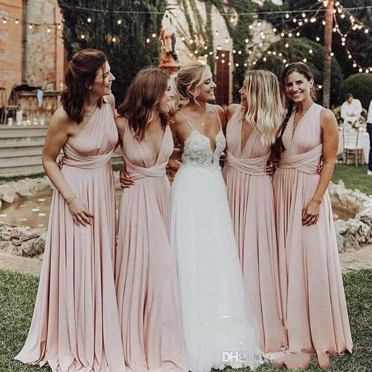 light pink bridesmaid dress