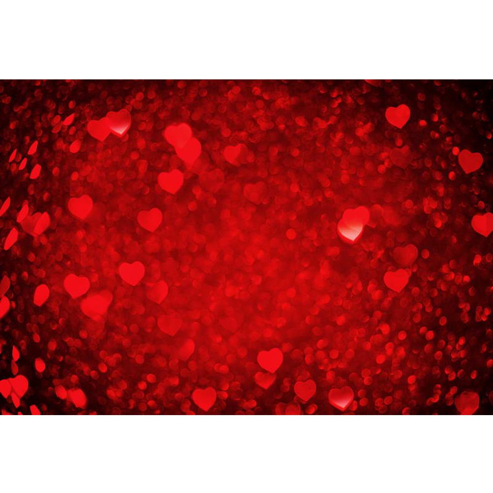 Bokeh Polka Dots Valentines Day Backdrop Red Love Hearts Printed Newborn  Baby Shower Prop Kids Photo Studio Background Blur