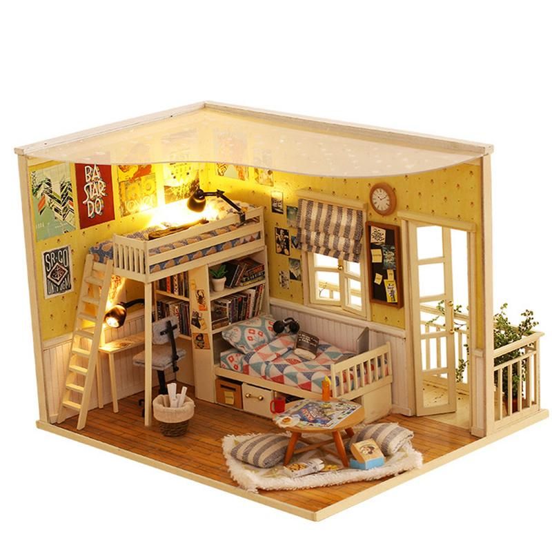 diy wooden dollhouse kit