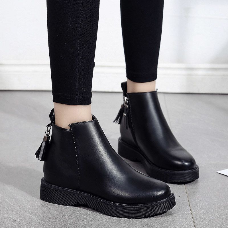 Women Casual Flat Platform Ankle Boots 