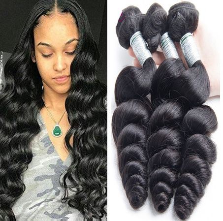 Brazilian Loose Wave Human Hair Weaves 9a Loose Curly Hair Weave