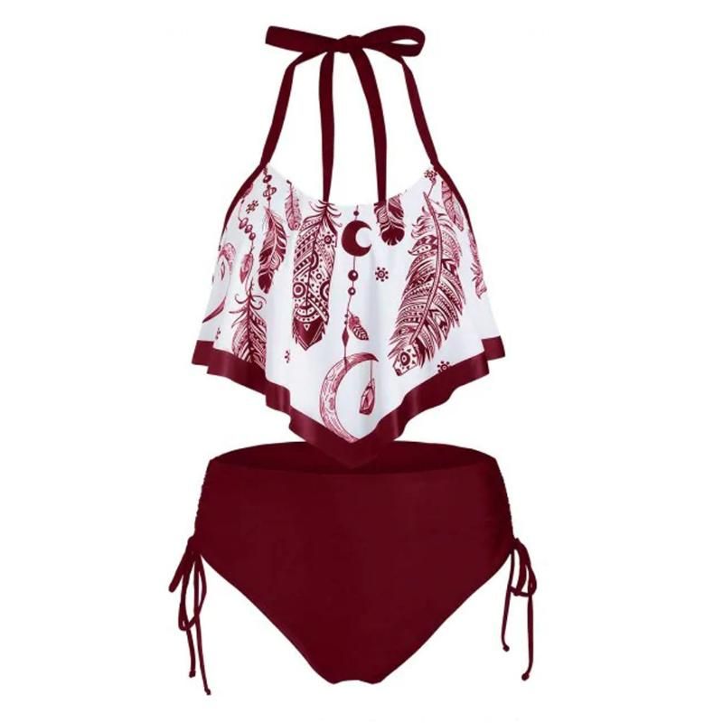 maroon bathing suit top