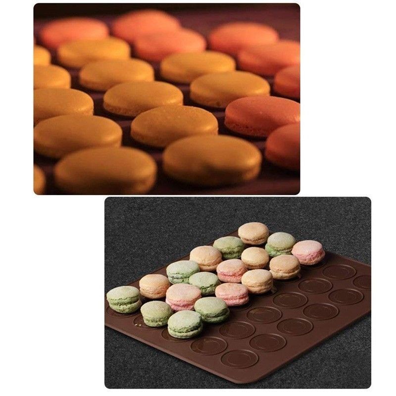 2Pcs 30-Cavity Reusable Silicone Pastry Cake Oven Baking Mould Sheet Mat Pastry Cake Macaroon Oven Baking Mould Sheet Mat Oven Baking Mould Sheet Mat