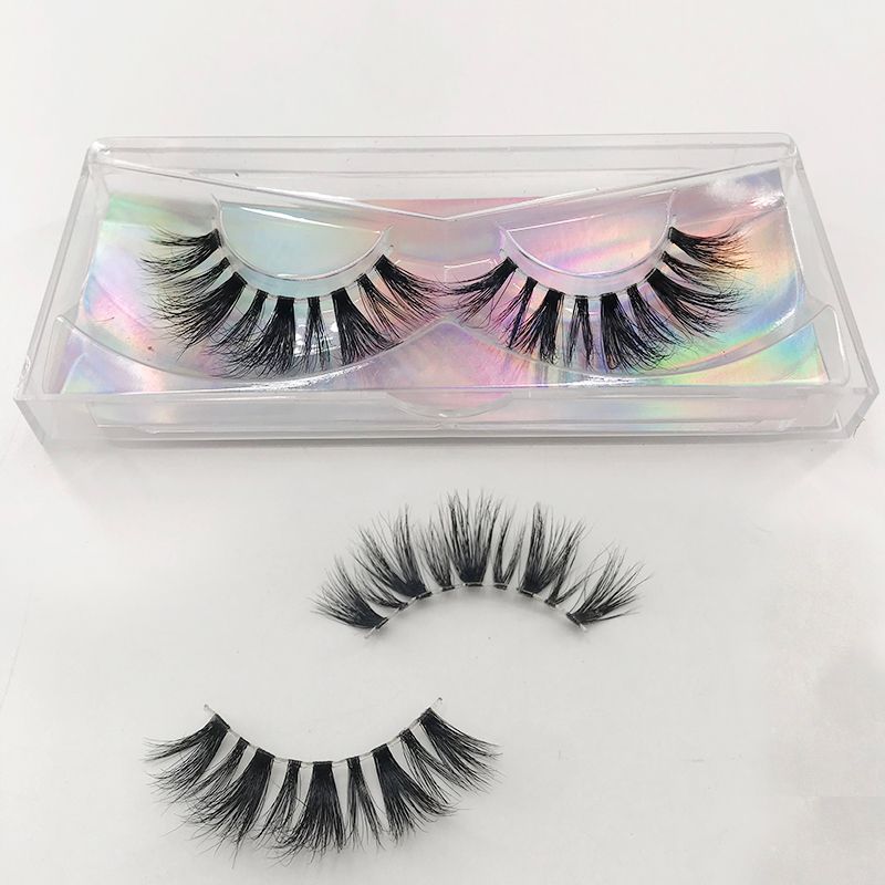 5D Mink Strip Lash Clear Band Reusable False Eyelashes Natural Soft