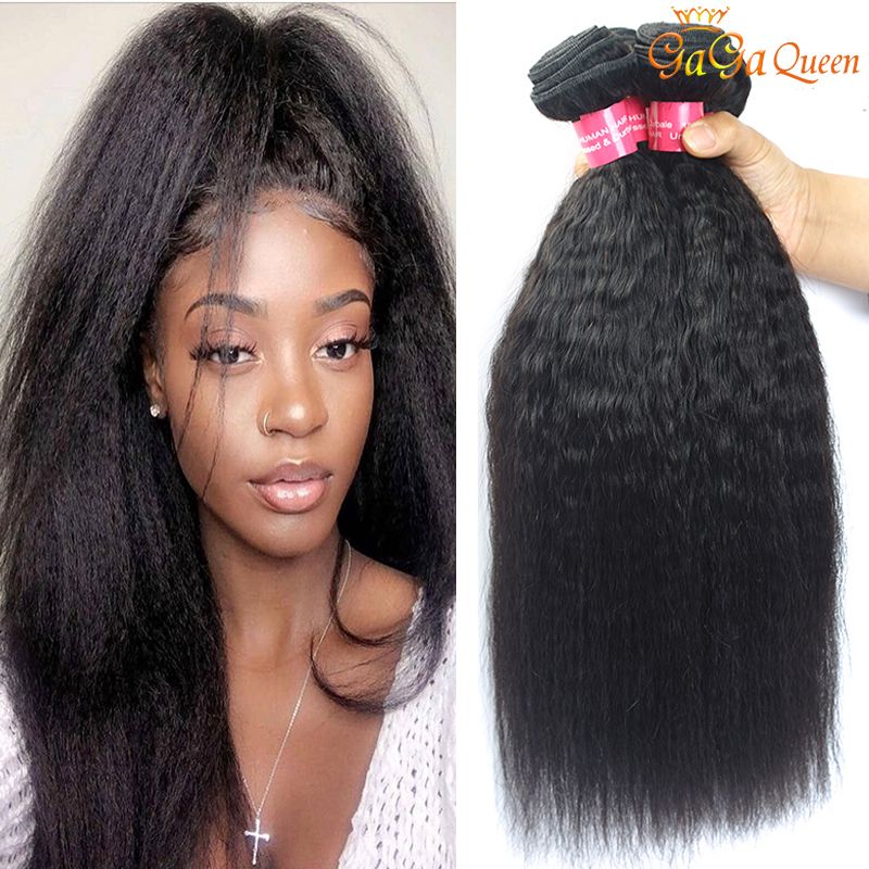 Wholesale 8a Peruvian Kinky Straight Hair 3 Bundles Coase Yaki