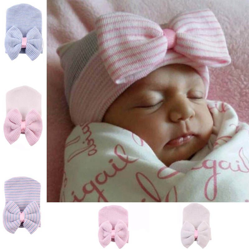 baby girl winter hat with bow