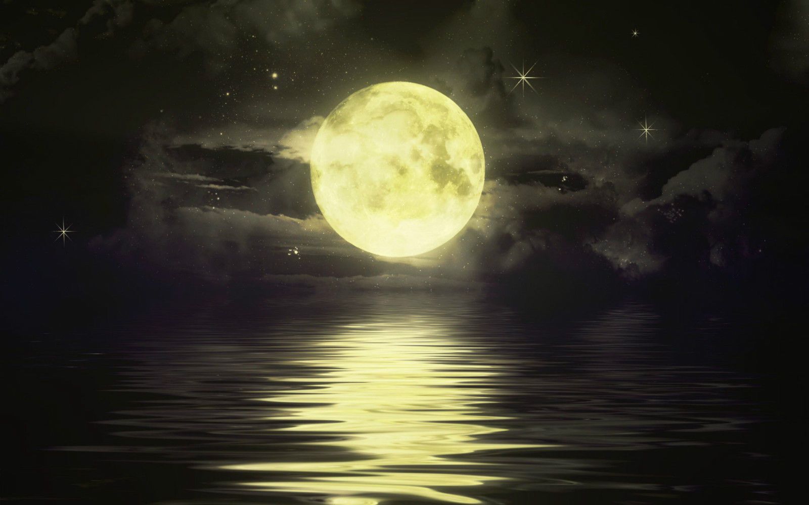 21 Full Moon Shimmering Over The Ocean Art Silk Print Poster 24x36inch60x90cm 087 From Chuy 10 93 Dhgate Com