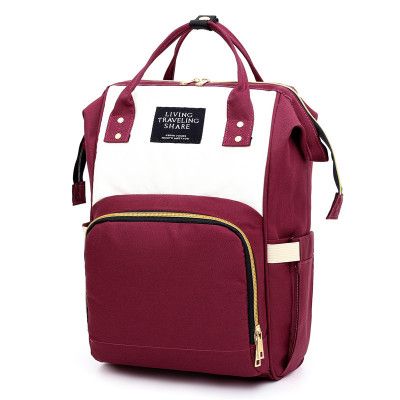 maroon diaper bag