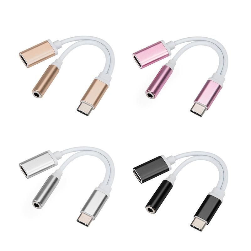 satin al 2 1 sarj ve ses tip c kulaklik kulaklik jak adaptoru baglanti kablo 3 5mm aux kulaklik ses adaptoru icin samsung android telefon tl7 14