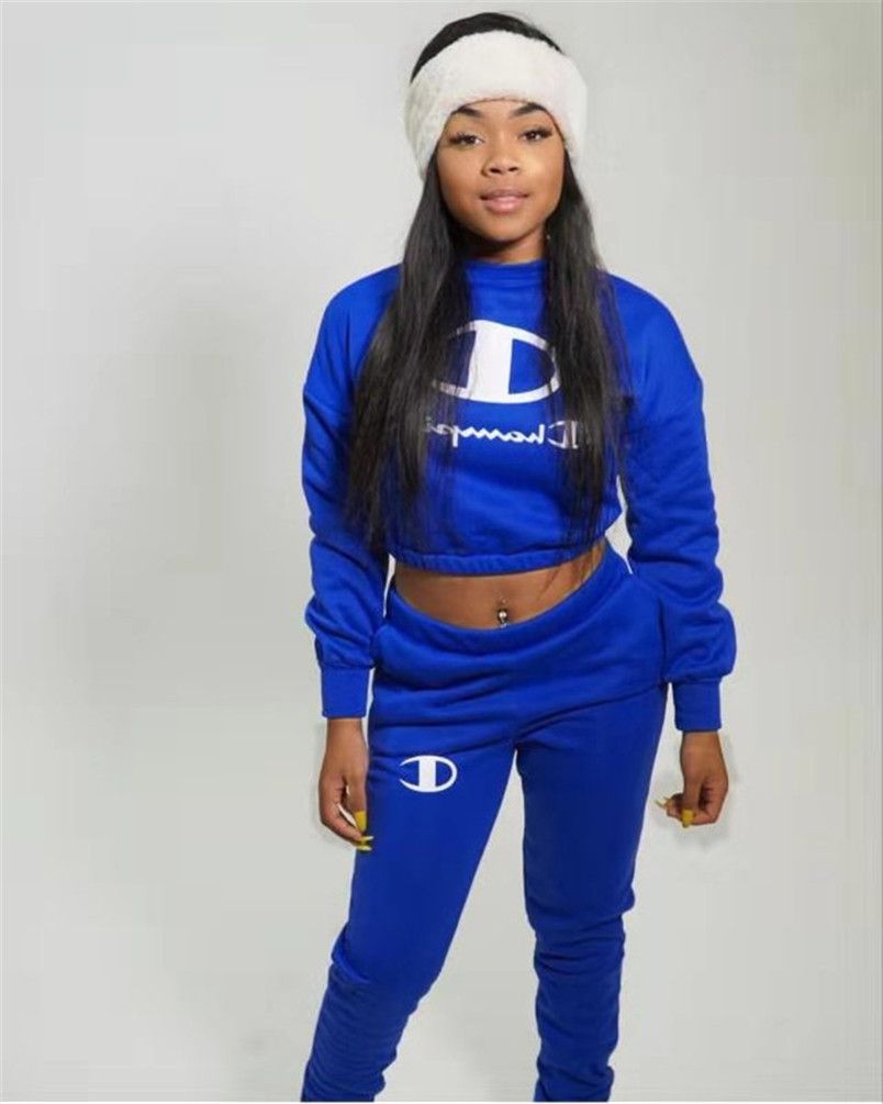 blue champion jogging suit