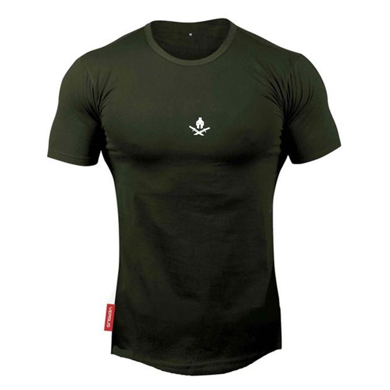 Mens Pro Quick-Drying Elastic 3D Printed Short Sleeve Skinny Fit Fitness Sport T-Shirts is Cool
