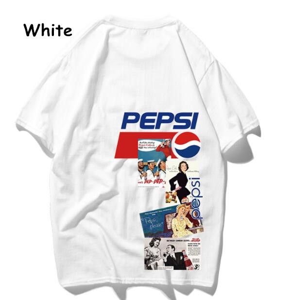 Camisas De Algodón Caliente Camiseta Pepsi Camiseta De Manga Suelta Para Hombres Mujeres Amantes De Las Camisetas Buena Venta De 6,83 € | DHgate